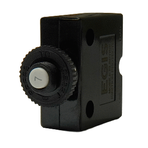 Egis Mobile Electric Egis 7A Push Button Panel Mount Circuit Breaker - Spade Terminal - 4711-07