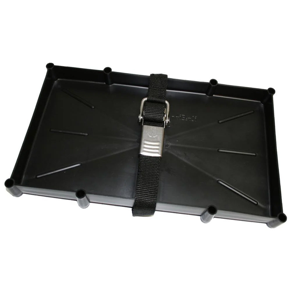 T-H Marine Supplies T-H Marine 27 Series Battery Holder Tray w/Stainless Buckled Strap - NBH-27-SSC-DP