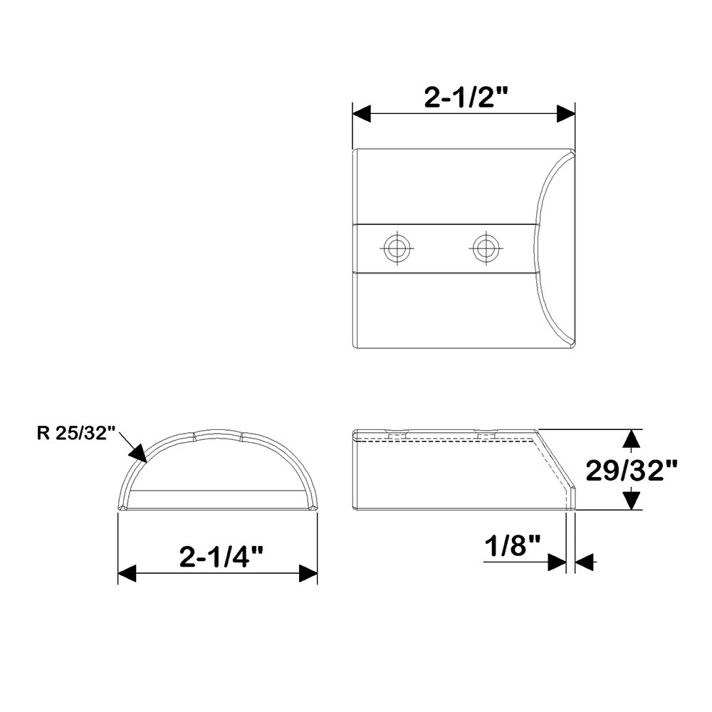 TACO Marine TACO SuproFlex Medium Stainless Steel End Cap - F16-0272
