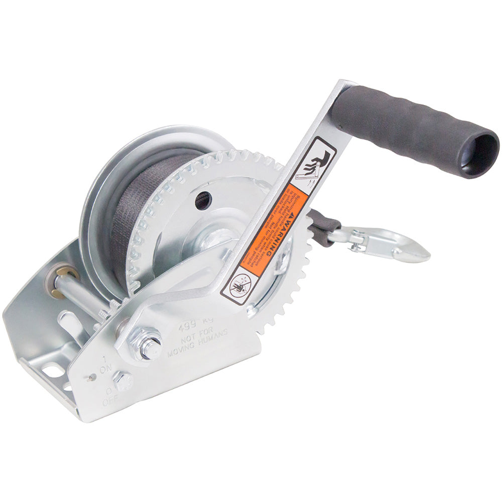 Load Rite Single-Speed Trailer Winch - 1100lbs - 20' Strap - 7" Handle - 6089.20