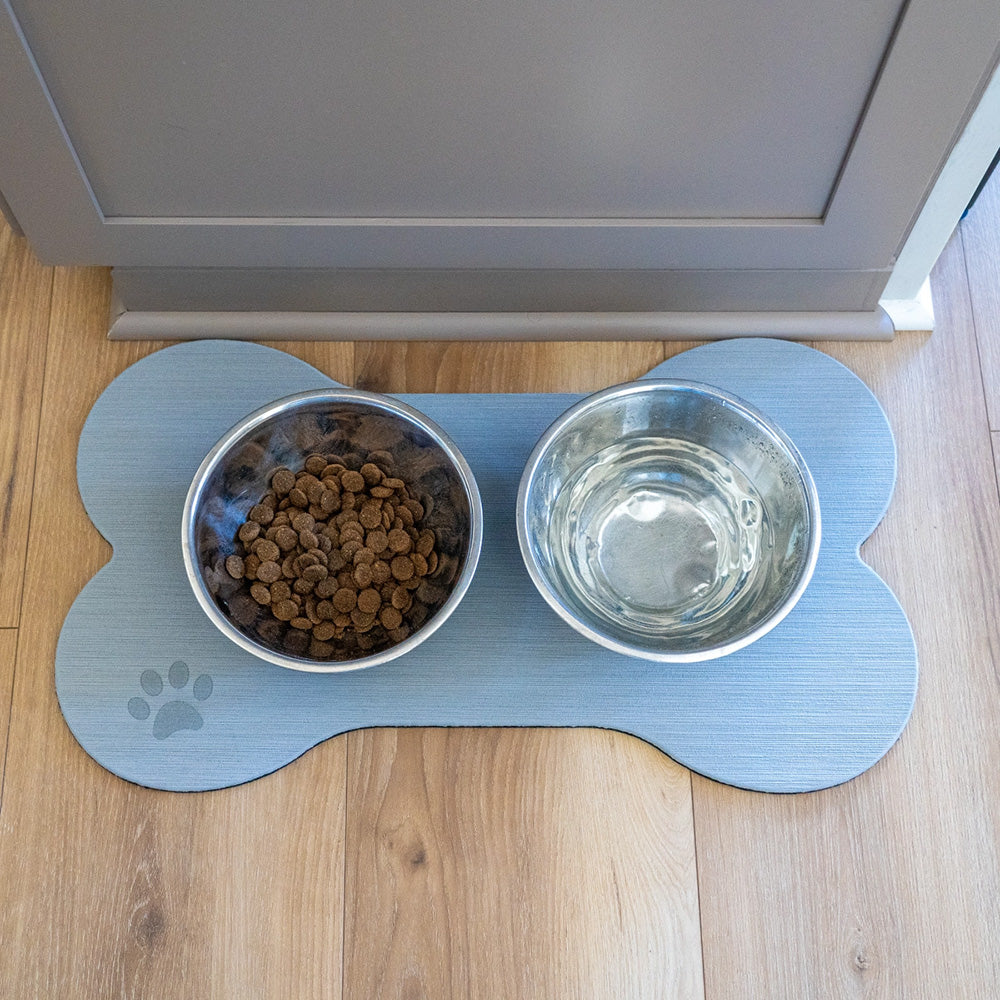 SeaDek Dog Bowl Mat - Storm Grey/Black - Large - 16.5" x 29.5" - 63207-90837