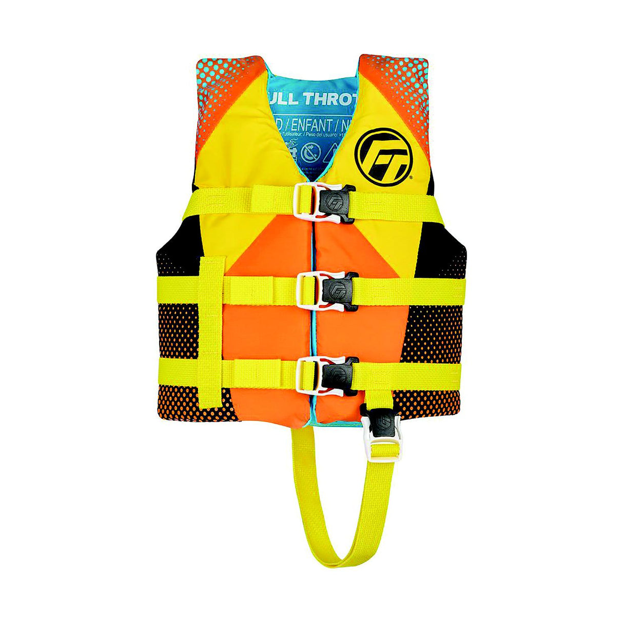 Full Throttle 11220030000126 Nylon Life Vest, Yellow, Child, 33-55 lbs. - image 3