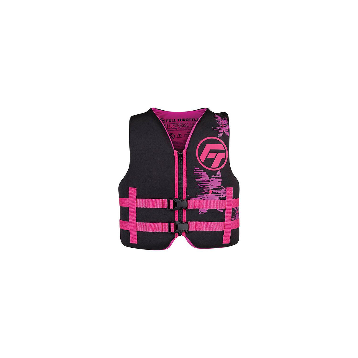 Full Throttle 14210010500222 Rapid-Dry Life Vest, Youth, Pink - 14210000000000
