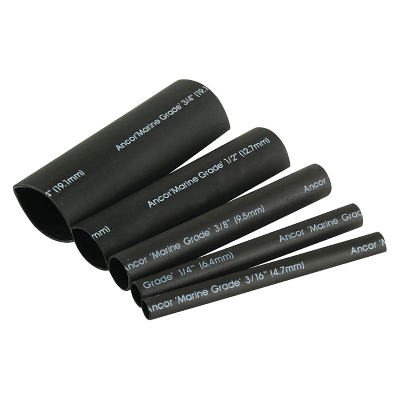 Ancor Adhesive Lined Heat Shrink Tubing (ALT) (Wire Range: 8-4 AWG, Length 6", Black) - 305106 - image 1