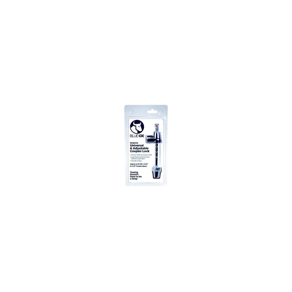 Blue Ox BX88402 Universal, Adjustable Pin Style Coupler Lock - image 1