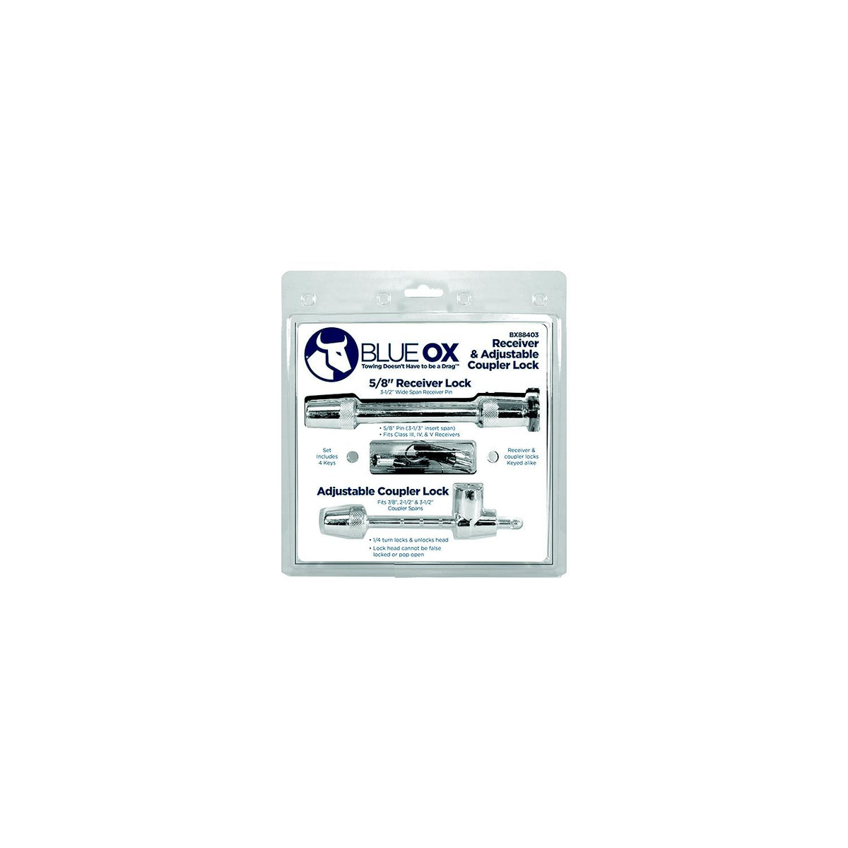 Blue Ox BXW4000 9 Hole RV Hitch Mount with 2-1/2" Receiver - BX88403 - image 1