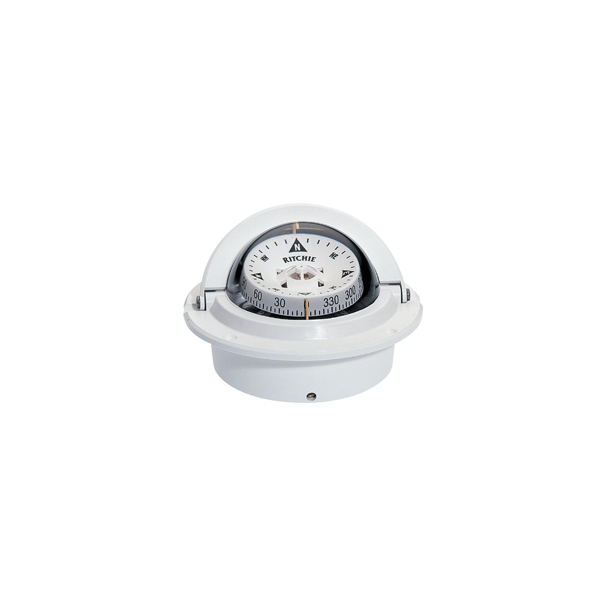Ritchie Navigation Voyager Compass-Flush Mount, Combi Dial, White - F-83W