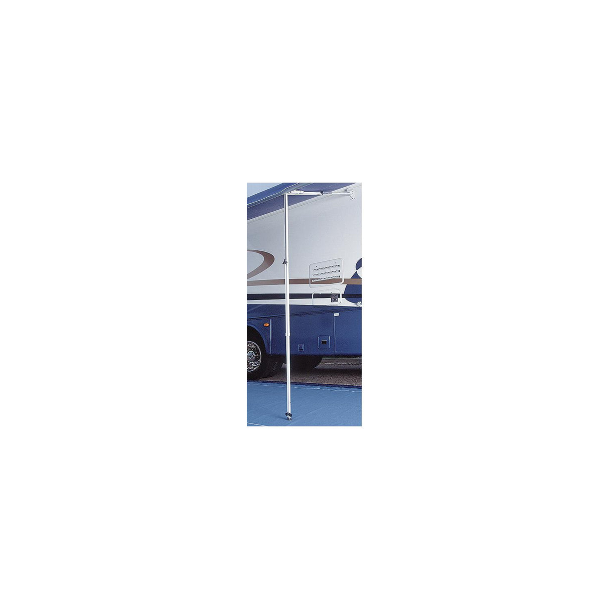 Powerwinch Carefree 902865WHT Rafter 6 GS Automatic Awning Support Plus Ground Support, White/White Castings - 902865WHT