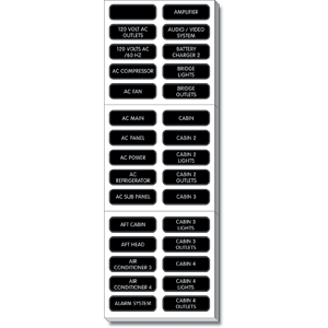 Blue Sea Systems Blue Sea 8067 AC Panel Extended 120 Label Set