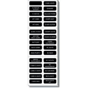 Blue Sea Systems Blue Sea 8039 DC Panel Extended 120 Label Set