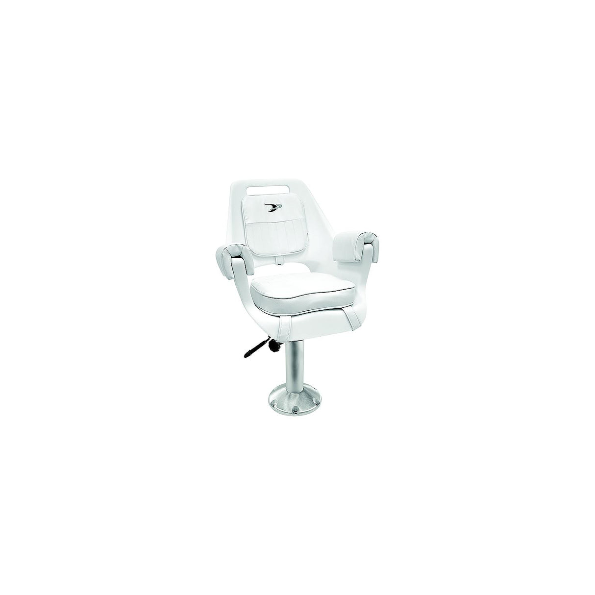 Wise Seating Wise Deluxe Pilot Chair w/Padded Arm Rests & Cushions, White - 8WD007-710