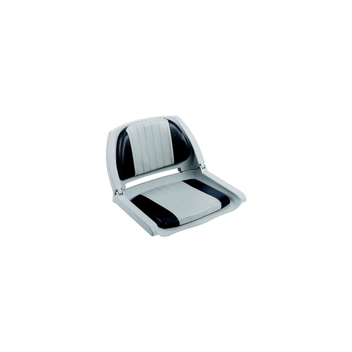 Wise Seating Wise WD139LS012 Deluxe Molded Plastic Fold-Down Seat w/Cushions, Gray/ Charcoal Cushion - WD139LS012
