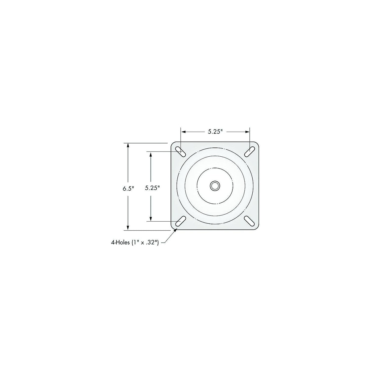 ATTWOOD 1002S Lock'N-Pin 3/4" Pin Seat Mount Black E-Coated w/o Spring - 1002-S