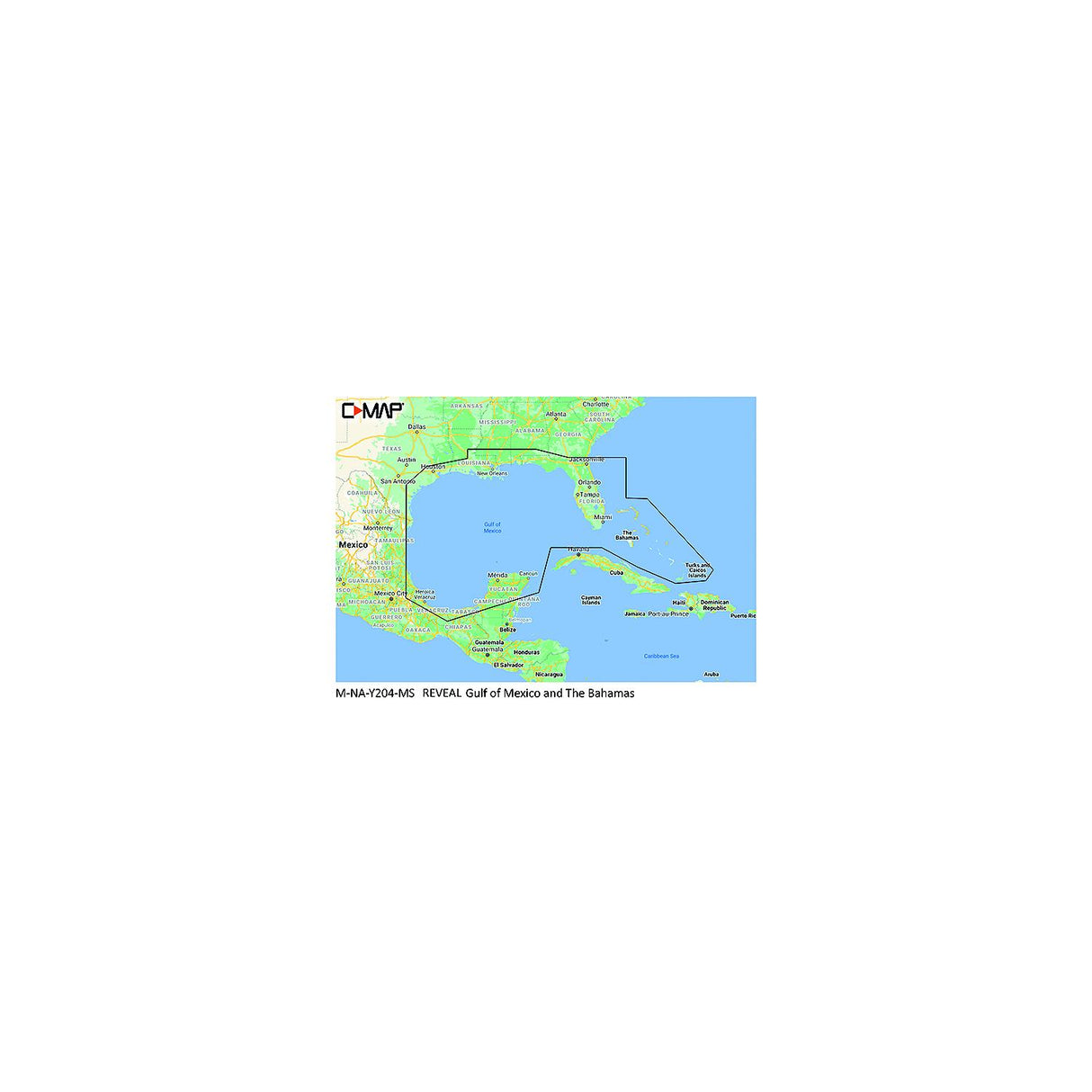 Lowrance C-Map MNAY204MS Reveal Chart, Gulf of Mexico & The Bahamas - M-NA-Y204-MS - official Lowrance product image 3