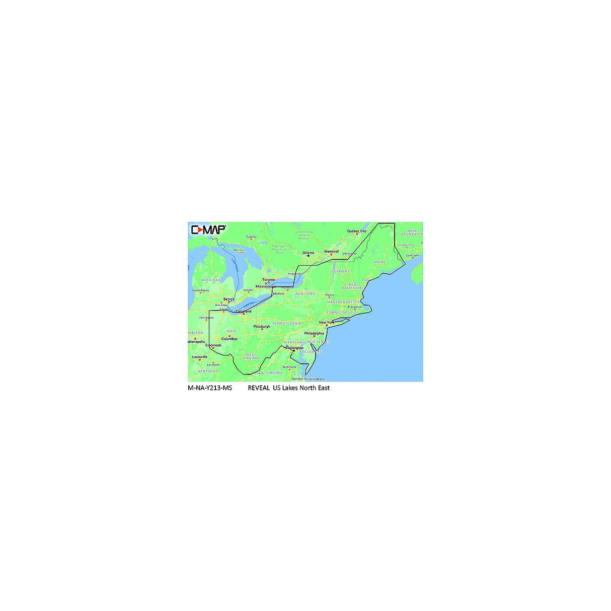 Lowrance C-Map MNAY213MS Reveal Chart, US Lakes North East - M-NA-Y213-MS - official Lowrance product image 3