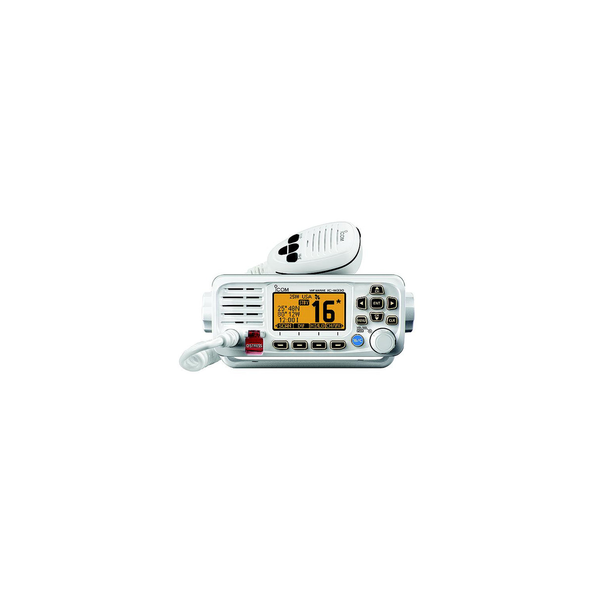 ICOM M330 White VHF Radio Fixed MT White M330 Marine Boat - official Icom product image 2