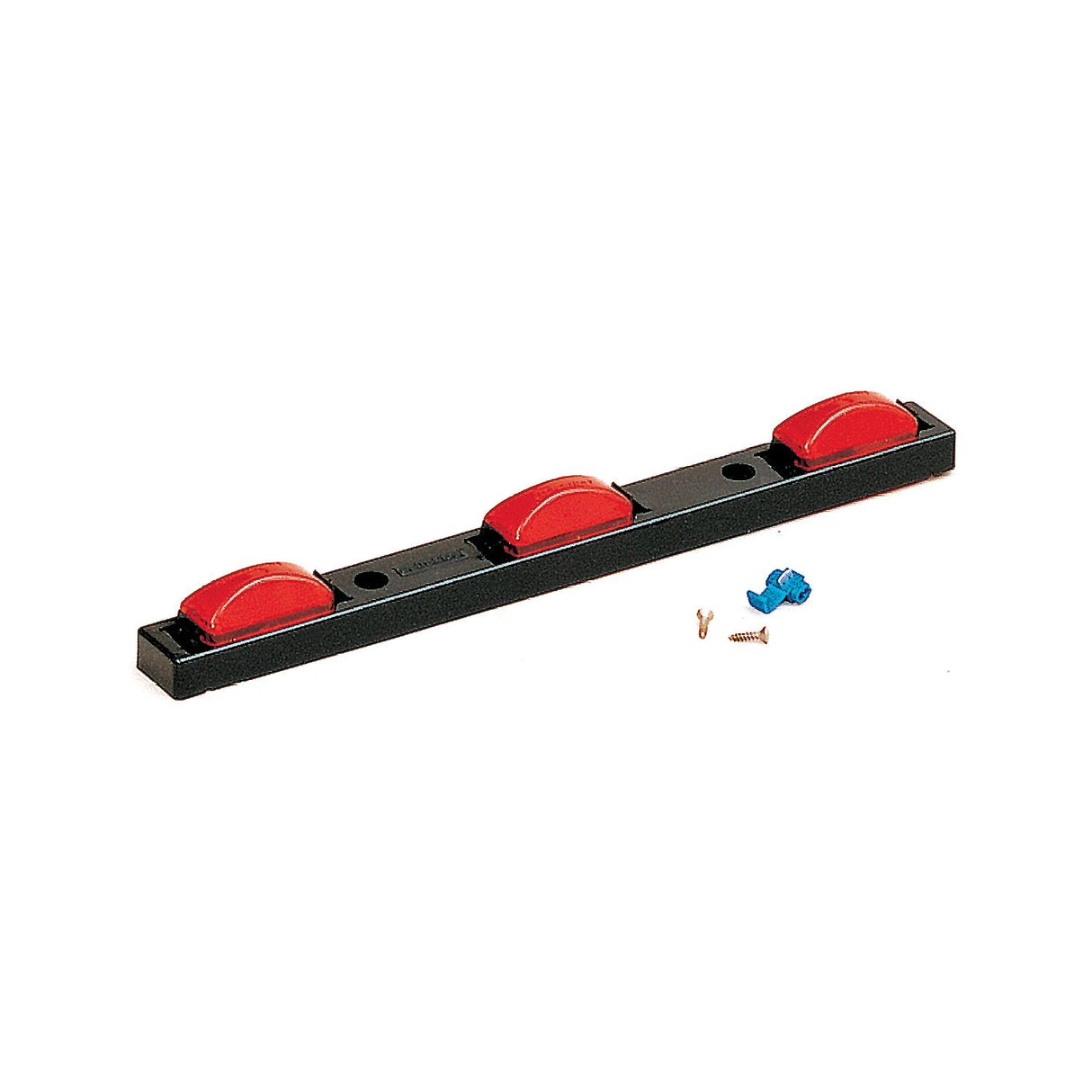 Optronics MC93RK Pre-Wired Identification Light Bar | Waterproof 3 Piece Red Marker Lights & Black ABS Base - MC93RK