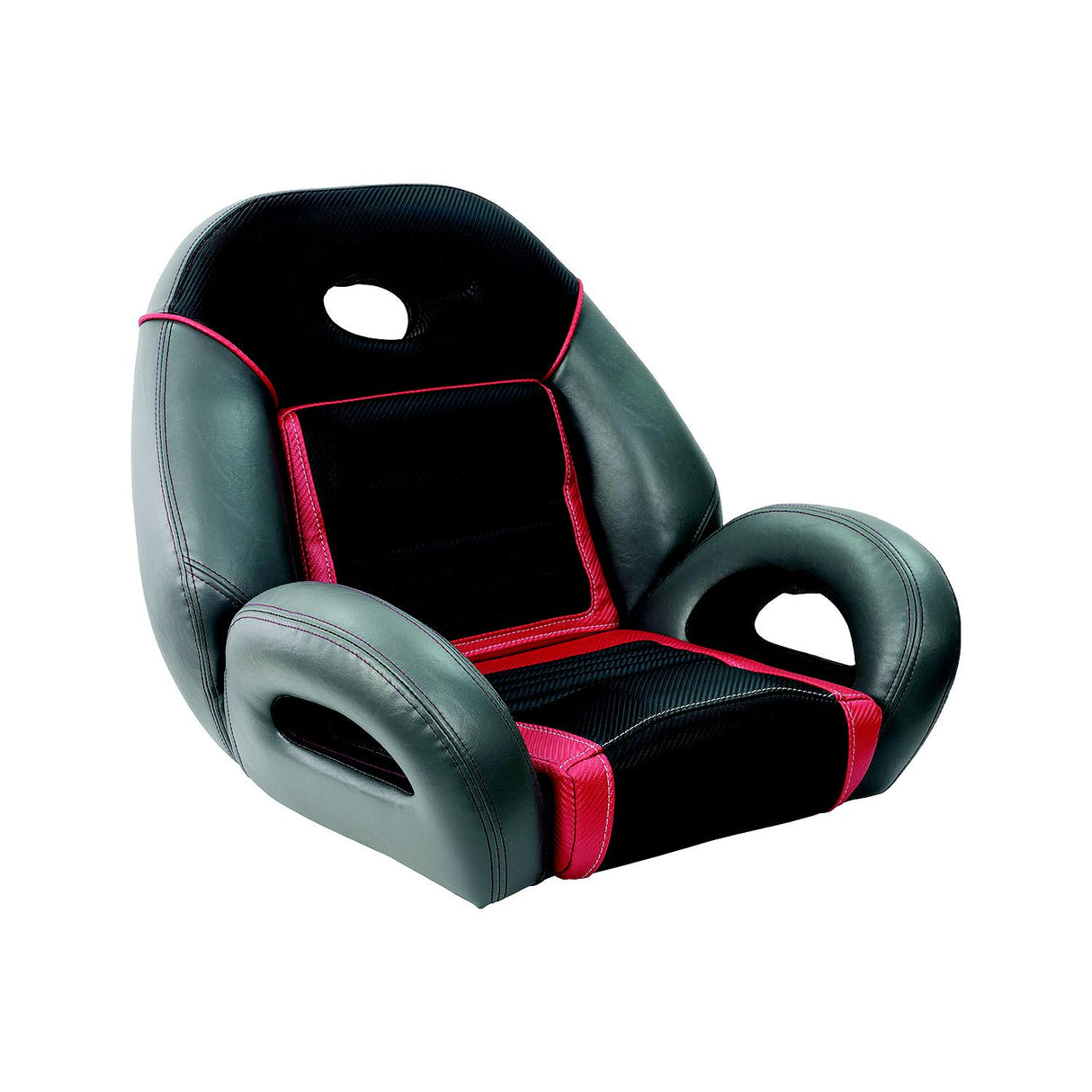 Springfield Marine 104094003 Pro Fishing Speed Seat, Charcoal/Med. Gray/Red - 1040940-03