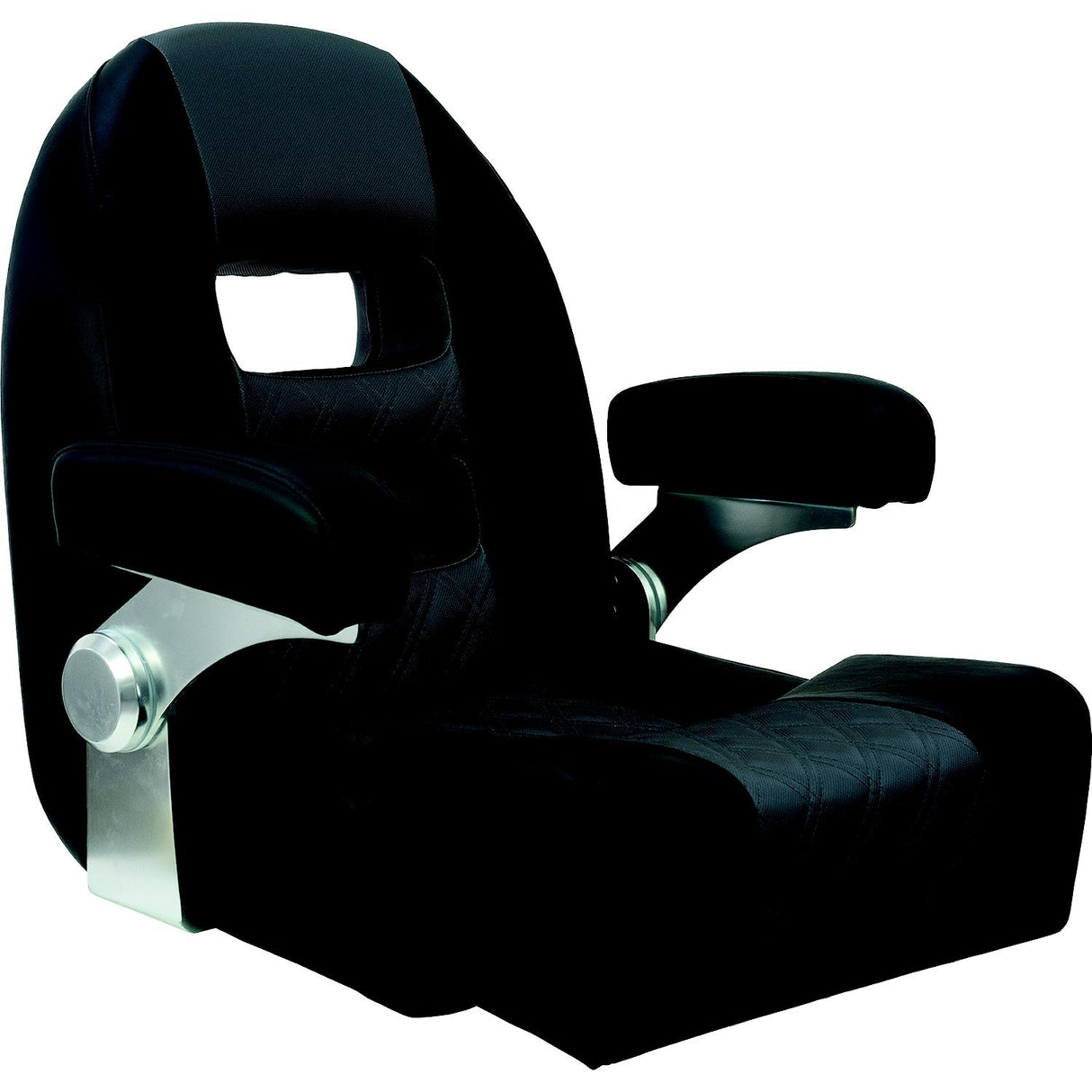 Springfield Marine Springfield KingPin⢠1042035BLK Console Helm Seat with Flip-Up Bolster, Black - 1042035-BLK