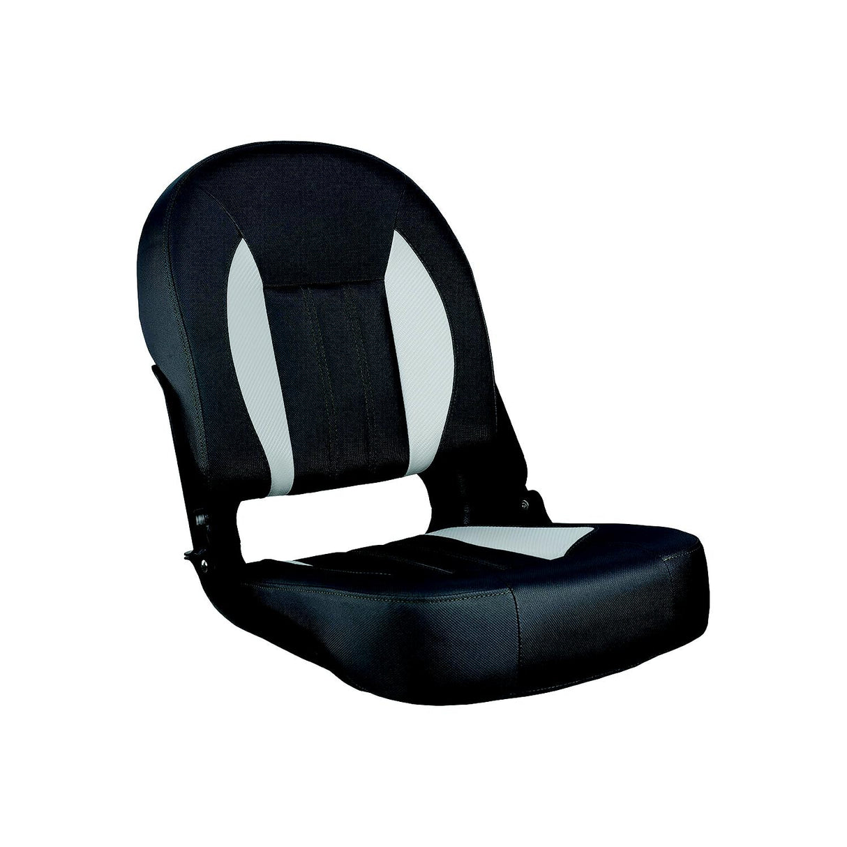 Springfield Marine 106106001 Skipper Premium Low Back Folding Seat, Charcoal and Gray White - 1061060-01