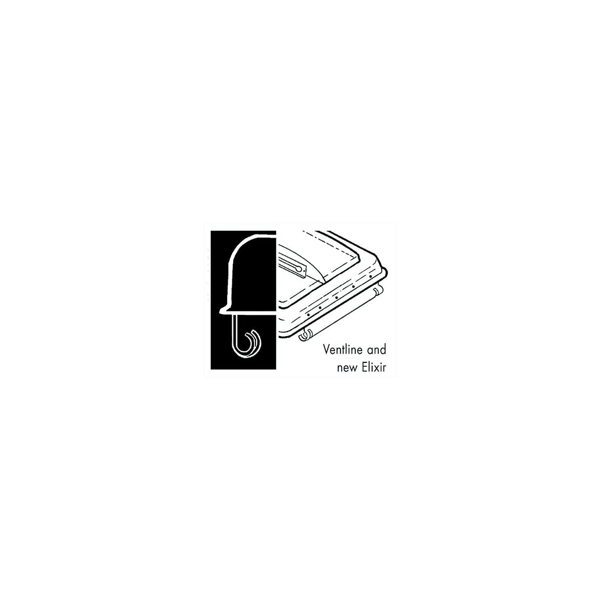 Camco Unbreakable Polycarbonate Elixer & Ventline Vent Lid 14" x 14", White - 40161 - image 1