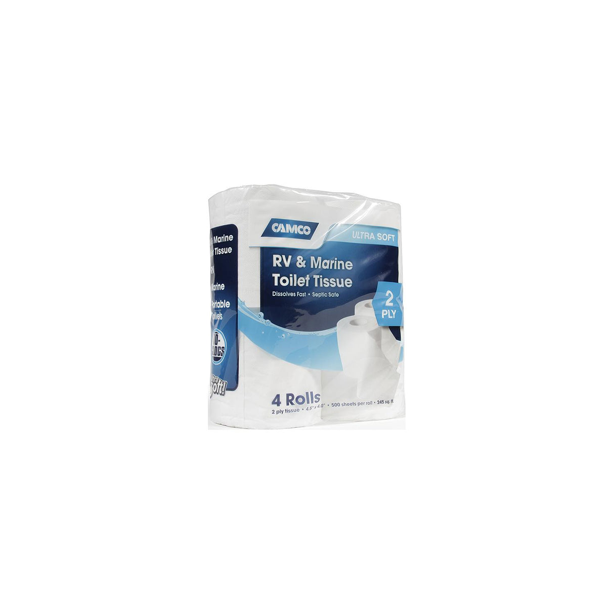 Camco 40274 Toilet Tissue-Toilet Paper 2 Ply 4/Pk 500 Sheets - 40274