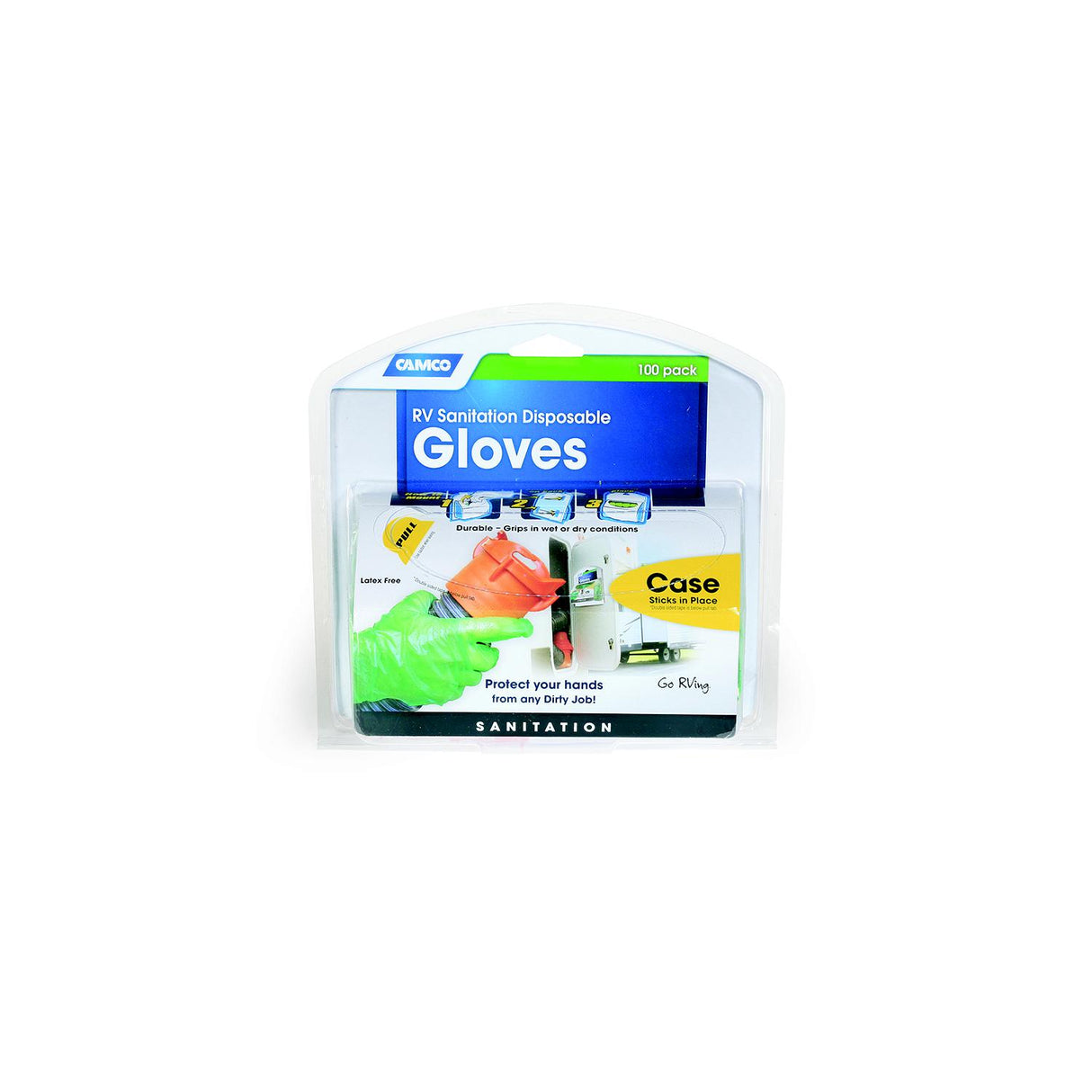 Camco 40285 RV Sanitation Nitrile Gloves, Orange, Green, 50 pr./pk - image 1
