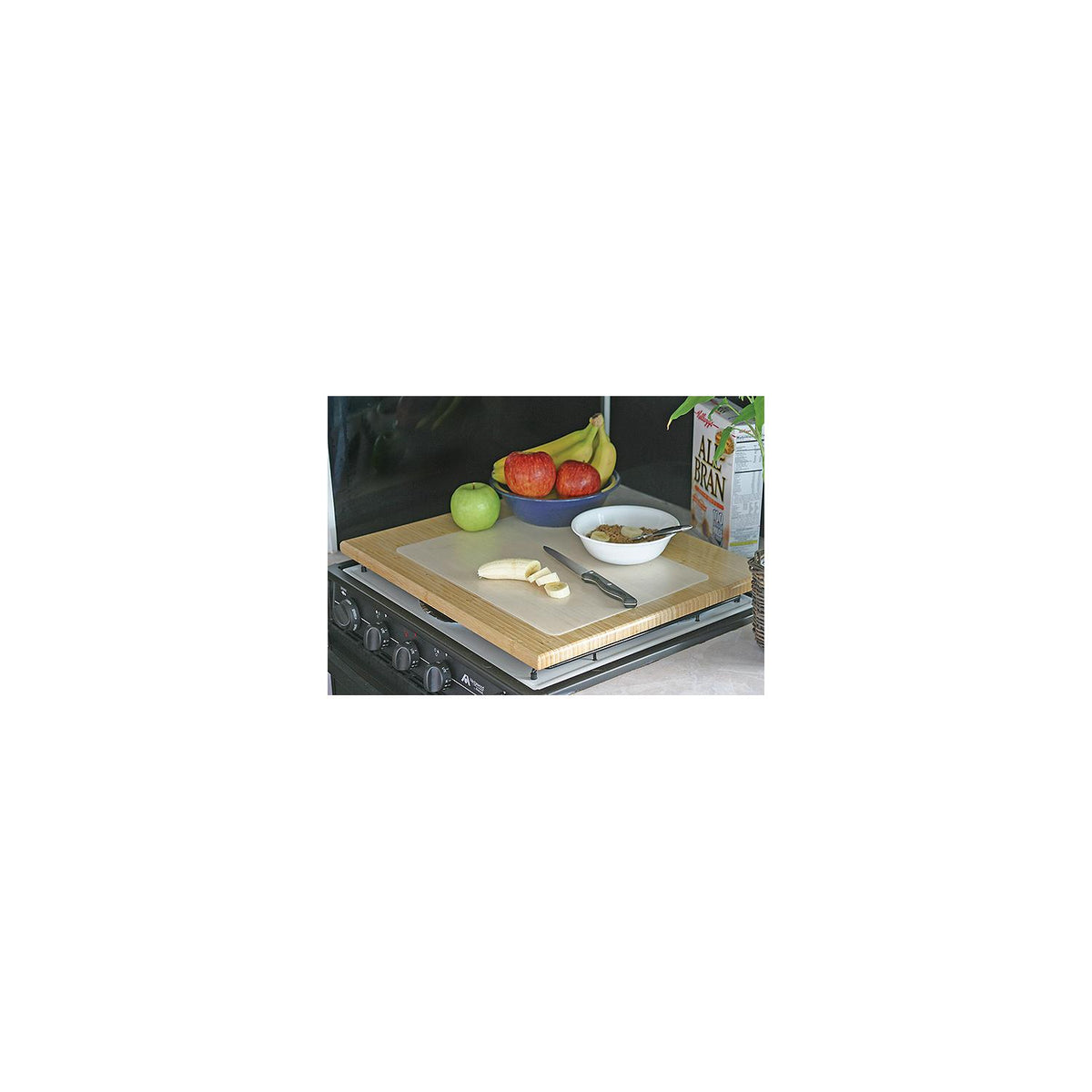 Camco 43571 Universal 19 5/8" × 17 1/2" Bamboo Silent RV Stove Top Cover - image 2
