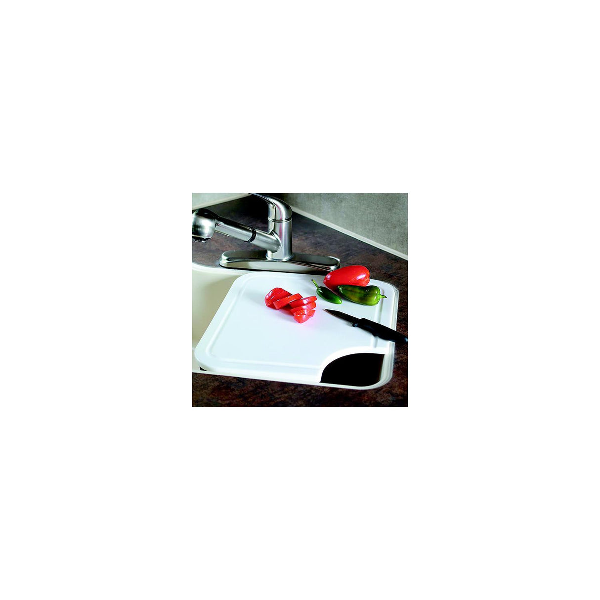 Camco 43857 Sink Mate Cutting Board, White - 43857