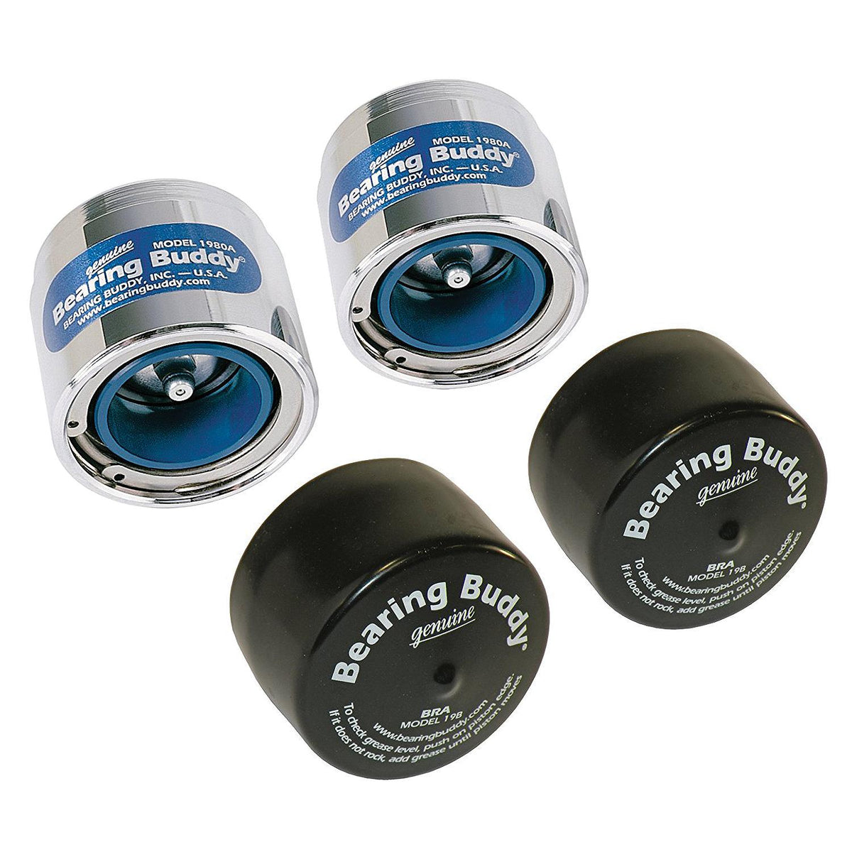 Bearing Buddy Chrome Trailer Wheel Bearing Protector | 2 Pack - 43401 - image 1