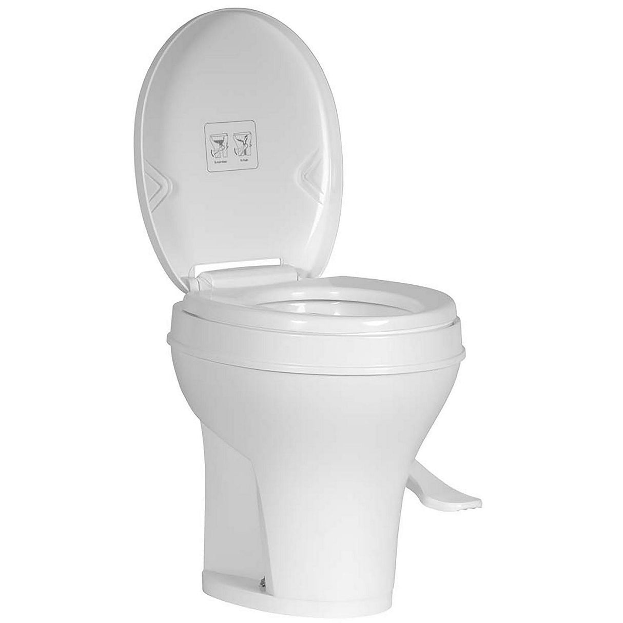 InVision Voyager Plus Rv Toilet With Porcelain Bowl, White, Full Set Height, 17.86" H x 10.67" D - 780-0092 - image 1