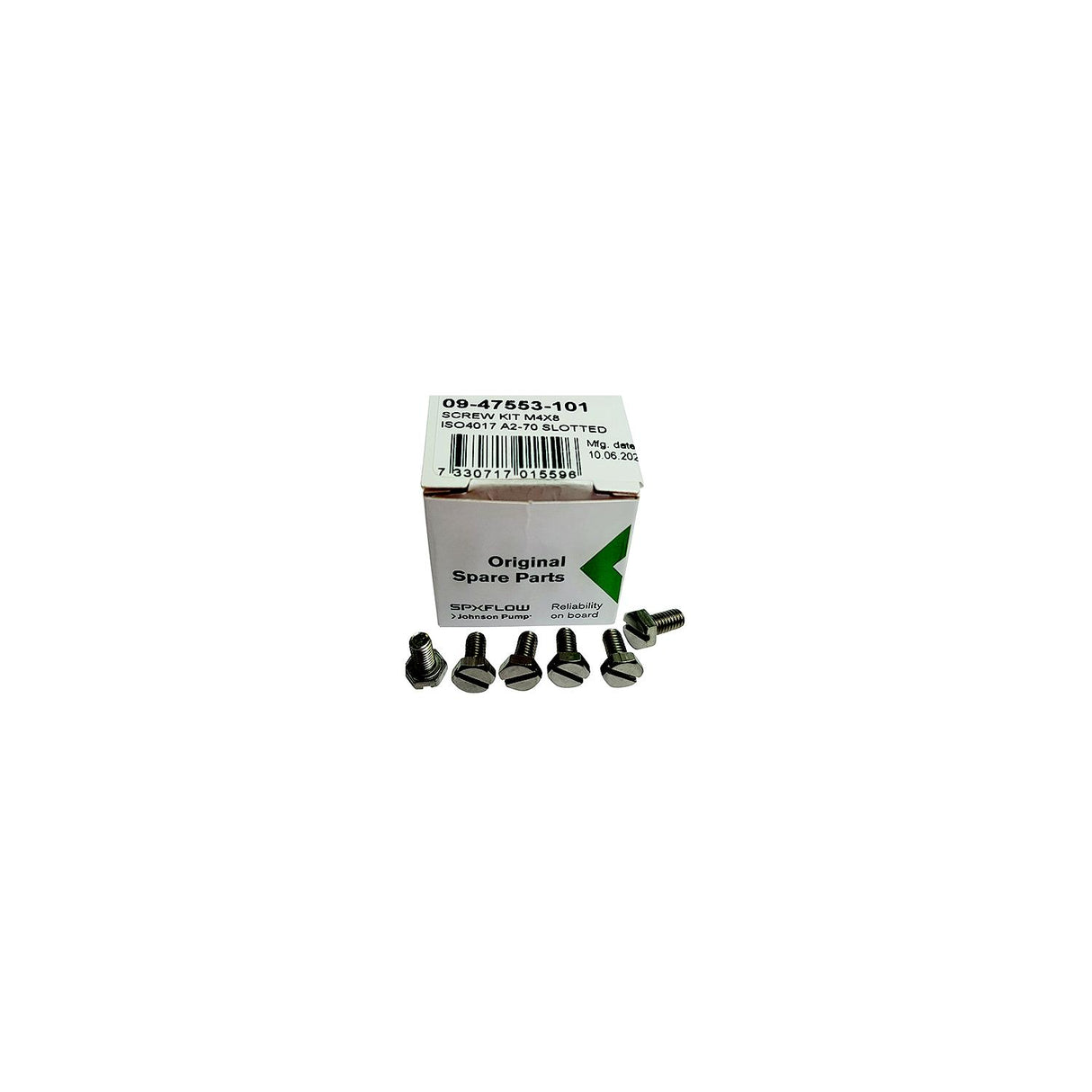 Johnson Pump 0947553101 OEM Screw Kit for raw water impeller pump F35, F4, F5 - 09-47553-101