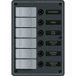 Blue Sea Systems Blue Sea 8053 Slate Grey - 6 Position - Vertical