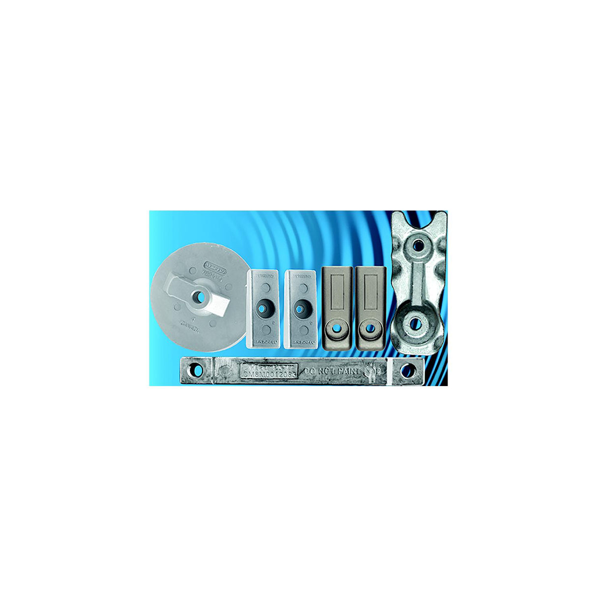 Martyr Anodes Martyr CM8M0116590KITA Mercury Verado Anode Kit Aluminum - CM8M0116590KITA