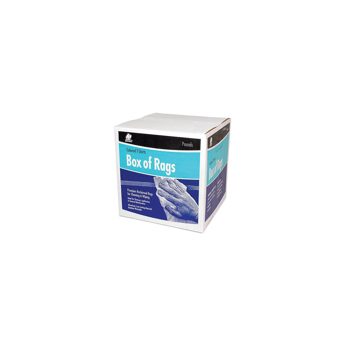 Buffalo Industries Recycled Colored T-Shirt Cloth Wipers, 8 lb. Box - 10087 - image 2