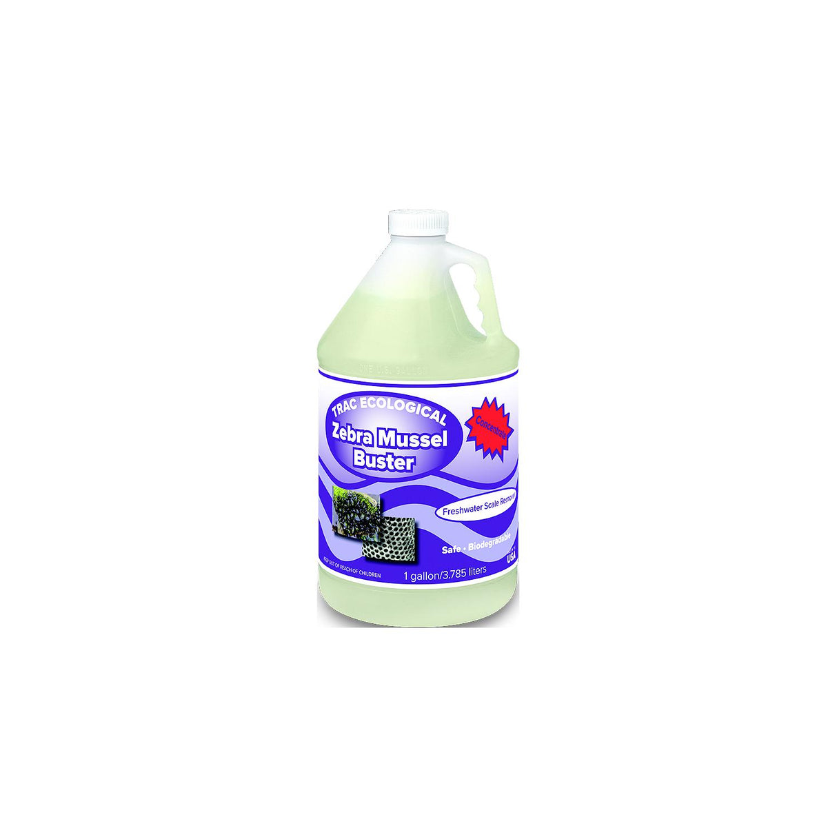 Trac Ecological 1525MG Zebra Mussel Buster, Concentrate, Gallon - 1525-MG