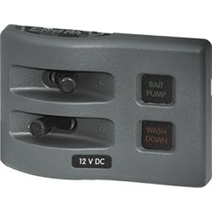 Blue Sea Systems Blue Sea 4302 WeatherDeck Water Resistant Fuse Panel - 2 Position - Grey