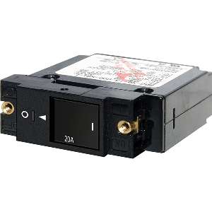 Blue Sea Systems Blue Sea 7429 Single Pole Small Case 2" Slot Reset Rocker Circuit Breaker - 20 Amp