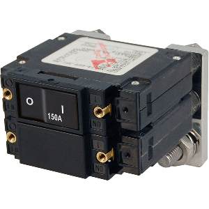 Blue Sea Systems Blue Sea 7475 C-Series Flat Rocker Circuit Breakers, Single and Double Pole - 150 Amp