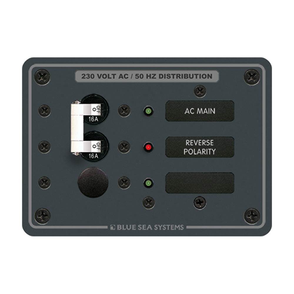 Blue Sea Systems Blue Sea 8129 AC Main + Branch A-Series Toggle Circuit Breaker Panel (230V) - Main + 1 Position