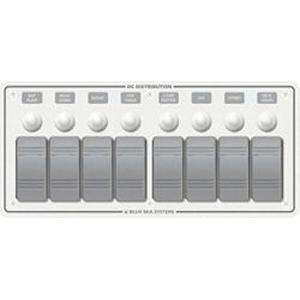 Blue Sea Systems Blue Sea 8271 Water Resistant Panel - 8 Position - White - Horizontal Mount