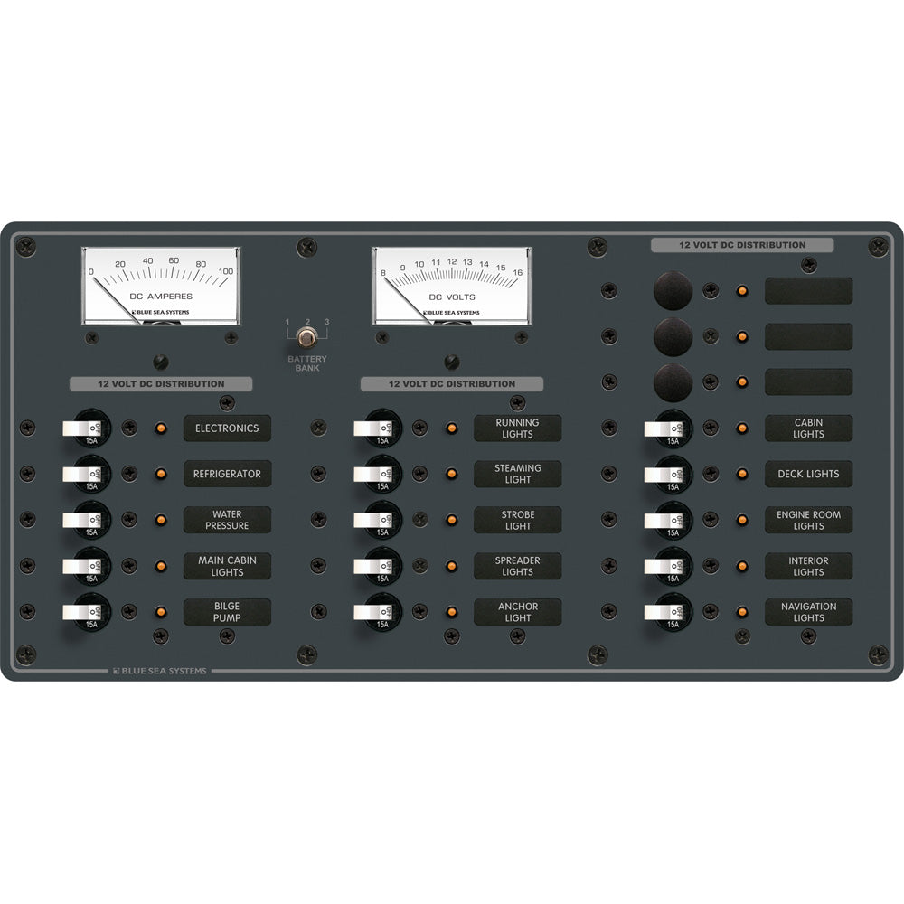 Blue Sea Systems Blue Sea 8378 DC 18 Position Panel - White