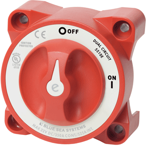 Blue Sea Systems Blue Sea 5510E e-Series Dual Circuit Battery Switch
