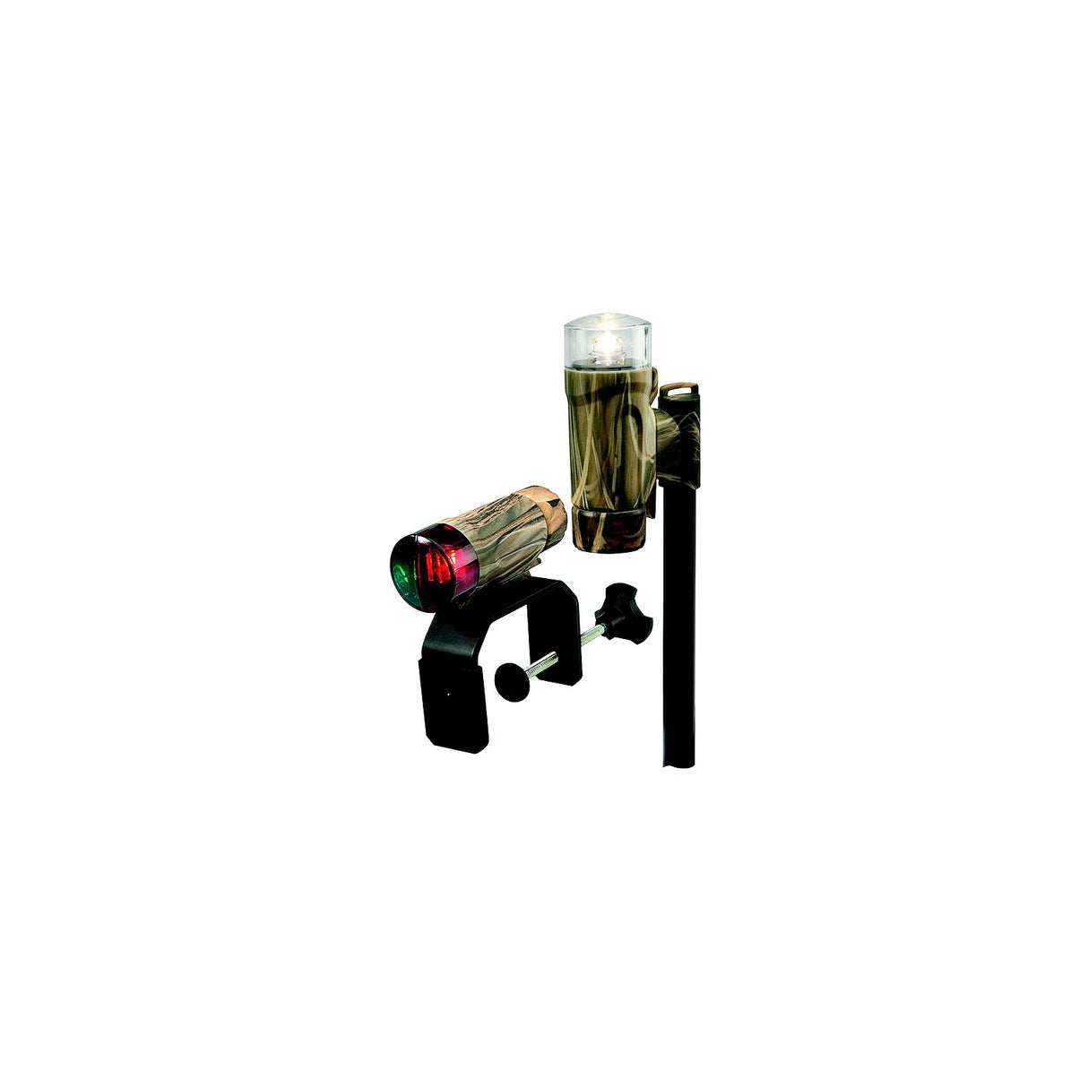 ATTWOOD 141957 C-Clamp Mount Portable LED Nav Light Kit w/Telescoping Pole, Real Tree® Max-4 Camo - 14195-7