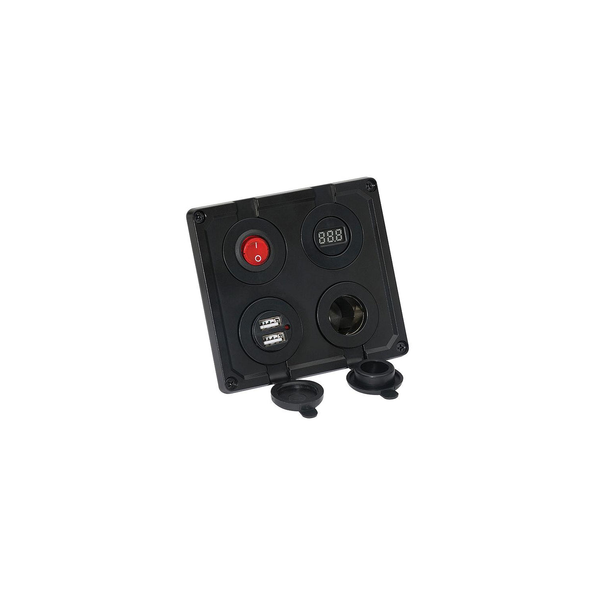 ATTWOOD 142646 12V Adapter w/Dual USB Ports & Battery Charge Display - 14264-6