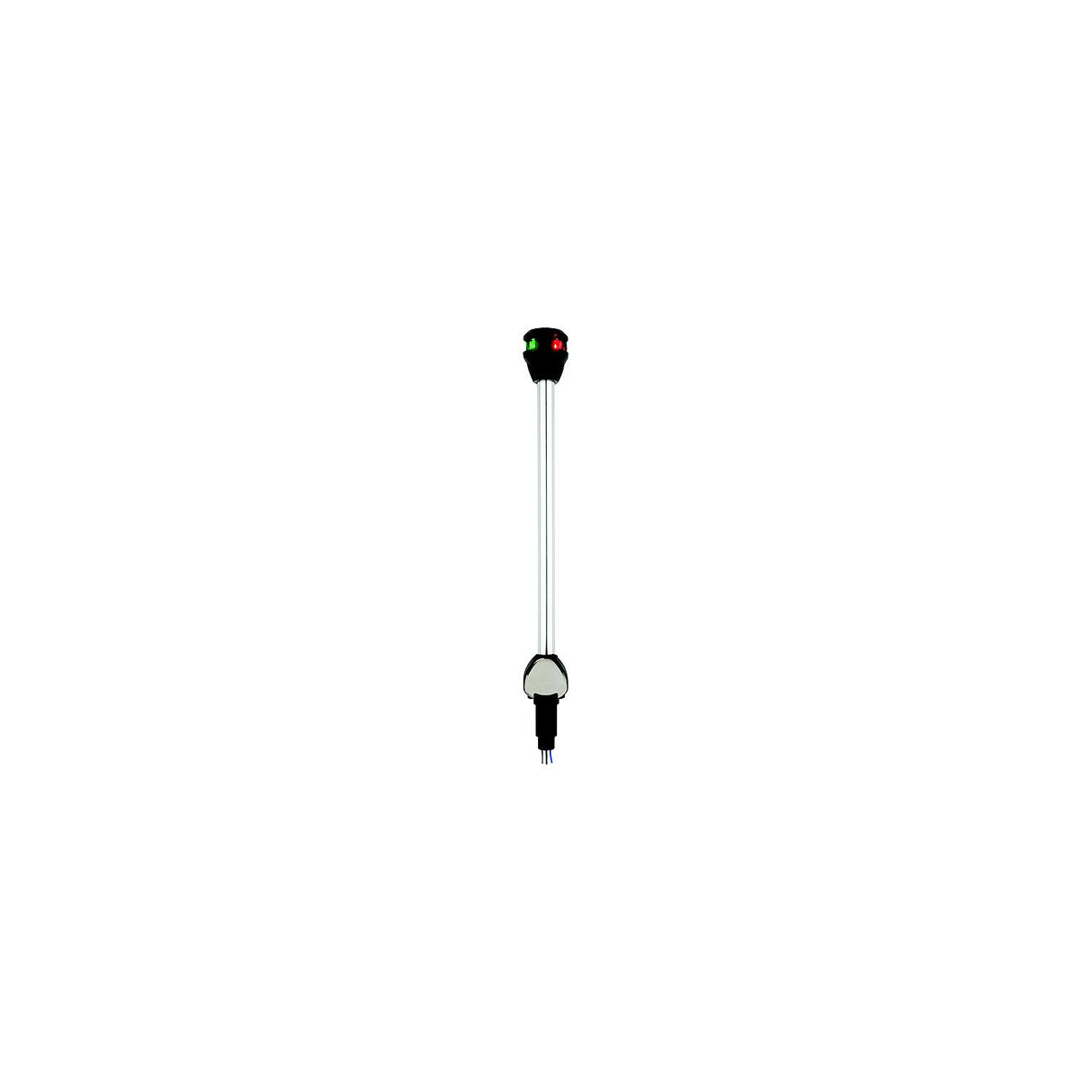 ATTWOOD LightArmor Bi-Color LED Navigation Pole Light, 14" Straight w/Task Light - NV6LC2-14-7