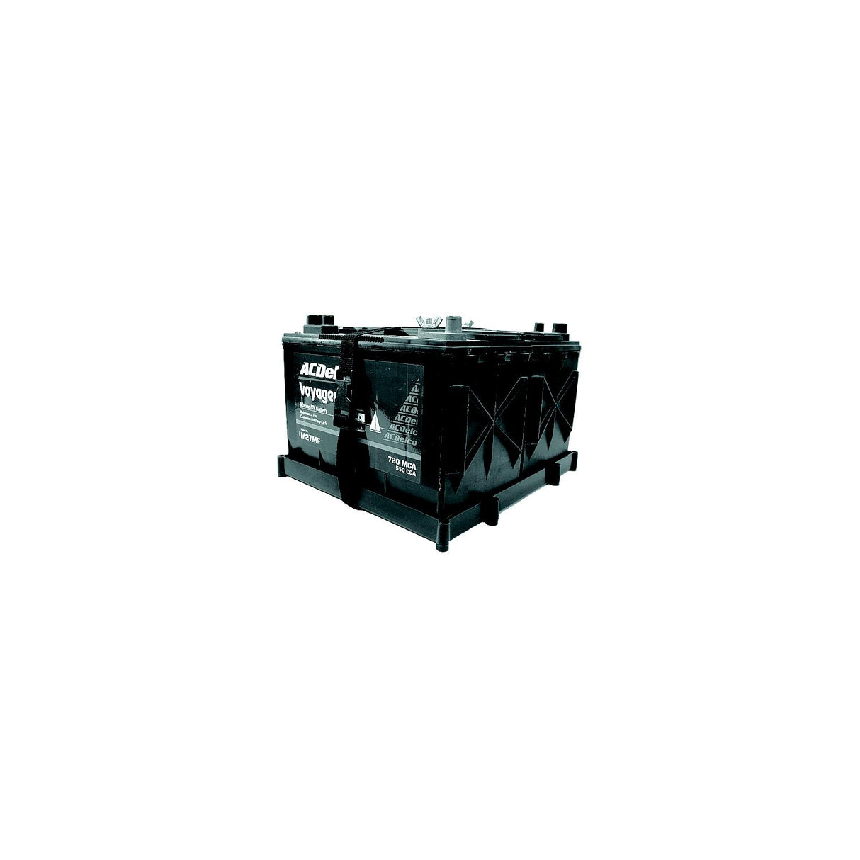 T-H Marine Dual Battery Holder Tray With Plastic Buckle For Two Series 27 Deep Cycle Batteries - DBH27PDP
