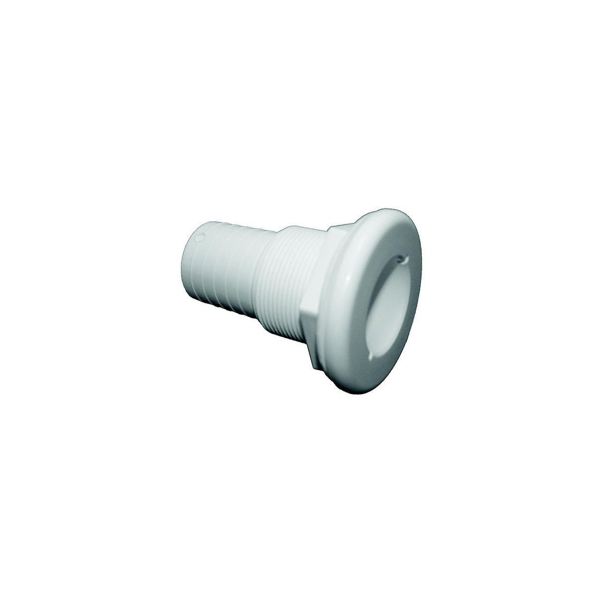 T-H Marine Straight Thru-Hull Fitting For Hose, White - TH1502DP