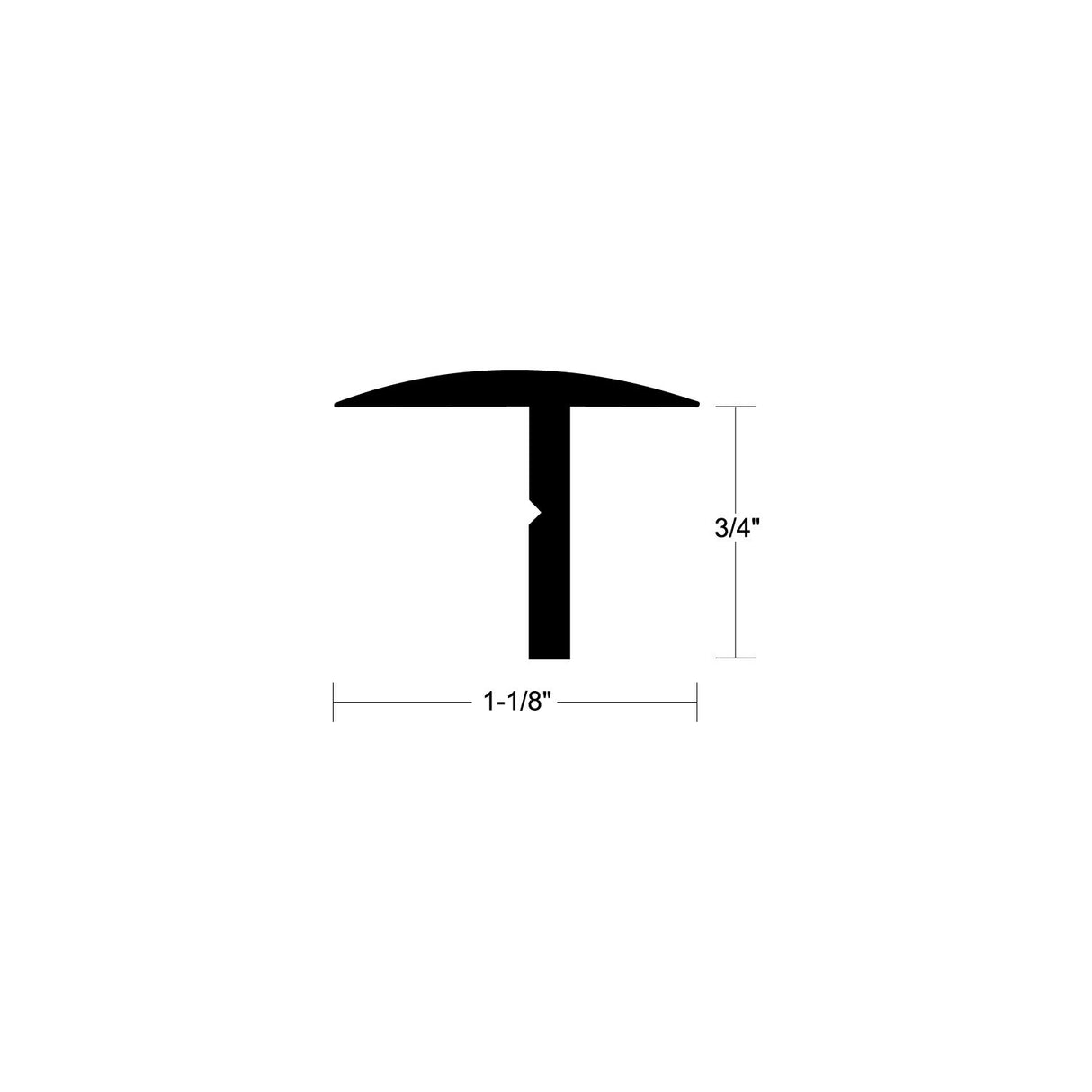 Taco Metals Taco A500304TAL12 Aluminum T Hatch Trim 3/4" x 1-1/8" x 12' - A50-0304TAL12