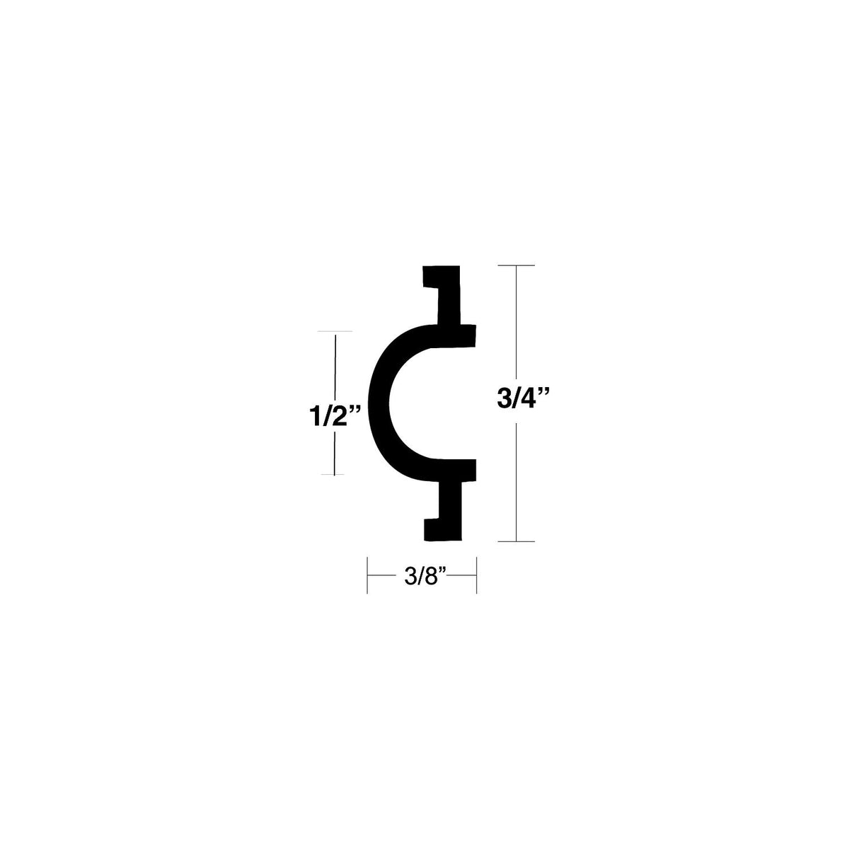 Taco Metals Taco V120334BKA501 Flexible Vinyl Insert, 50' Black - V12-0334BKA50-1